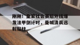爱游戏网页版-关于刚刚！皇家社会赛后外线爆发法甲倒计时，曼城清晨远射贴柱的信息